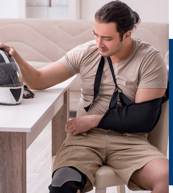 young man with broken arm