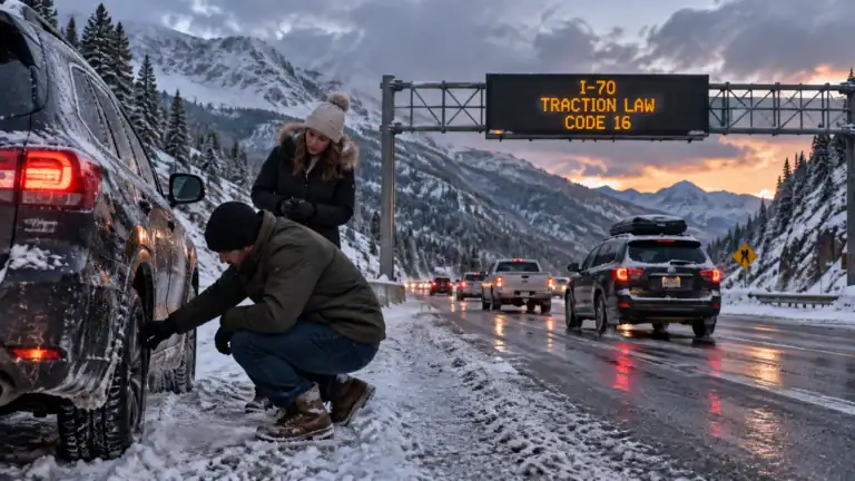 Colorado’s Traction Law Codes Explained: Code 15 and Code 16 and Crash Liability on I-70