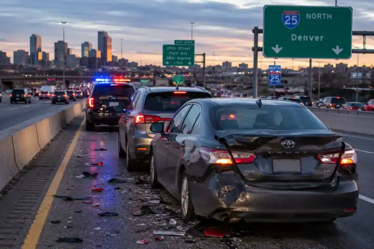 Rear-End Collision on I-25 in Denver: What Backed-Up Traffic Claims Require