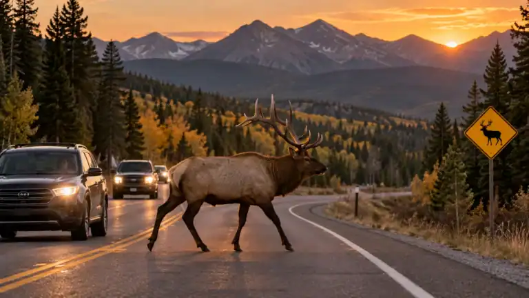 Elk rut season brings increased wildlife crash risk, particularly at dusk on US-285 and Highway 9.